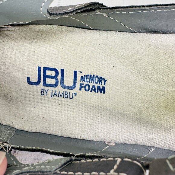 JBU By Jambu SYDNEY Gray Memory Foam Strappy Comfort Casual Flat Shoes Size 9 M - Picture 11 of 16